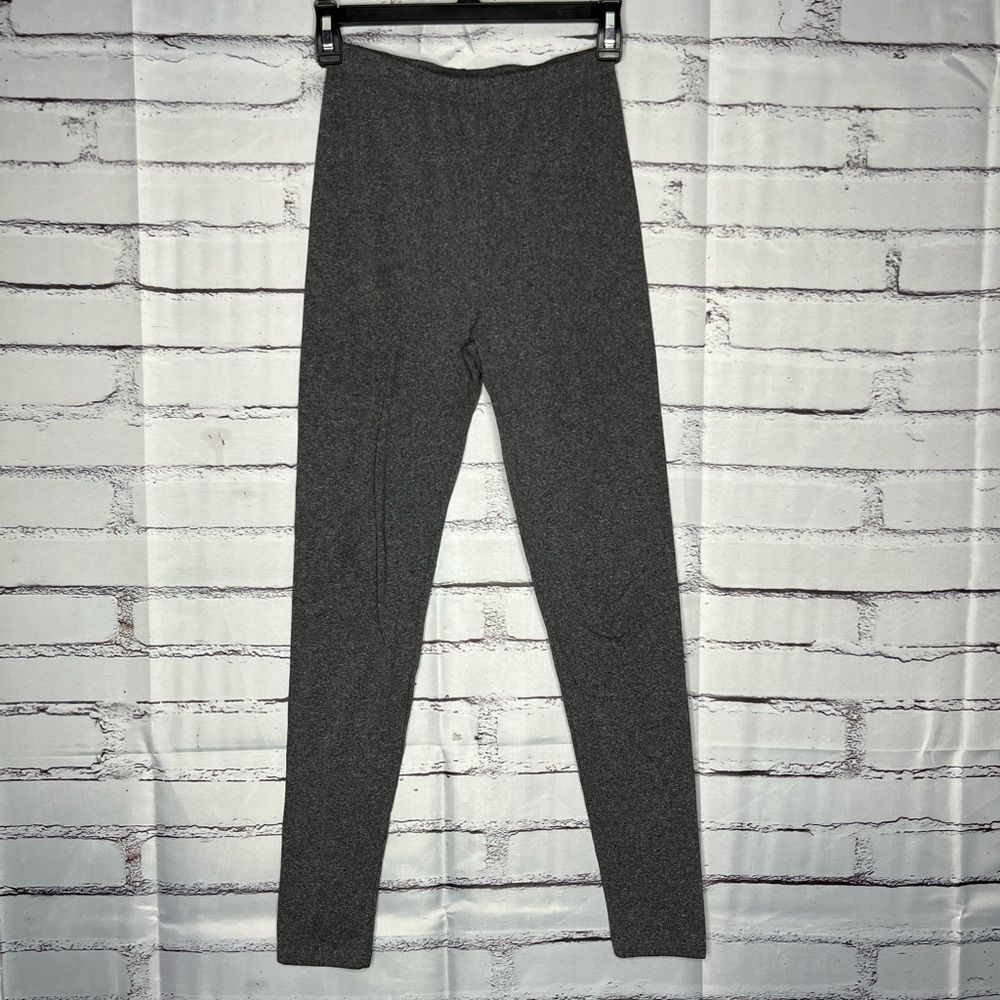 Suzette Collection Gray High-Waisted Leggings Stretch Fit Athleisure Yoga SZ S